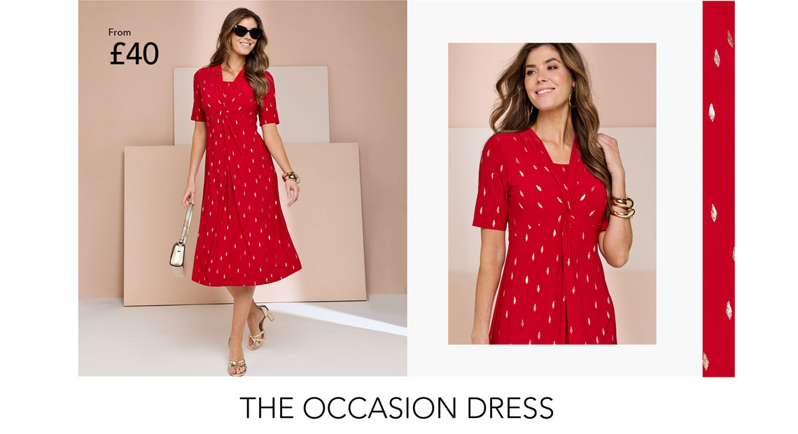 Foil Print Jersey Dress - LS670